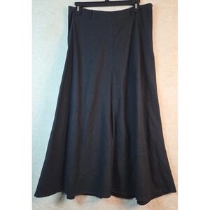 Old Navy Womens Denim Dark Wash Maxi Skirt Linen Cotton Size 4